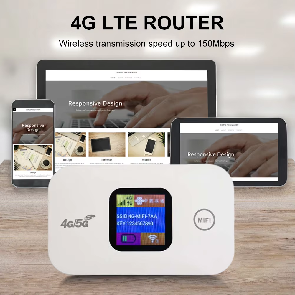 ראוטר סלולרי 4G/5G נייד עם כרטיס סים לאינטרנט ביתי